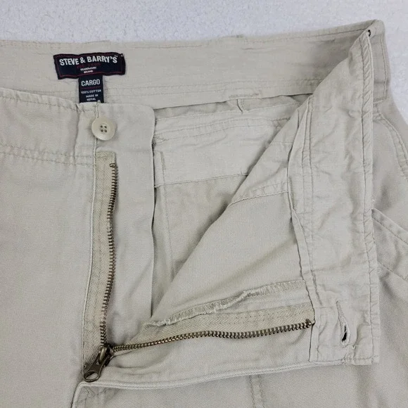 Steve & Barry's Cargo Pants Mens 38x29 Relaxed Fit Multi Pocket Casual Outdoor - Picture 6 of 9